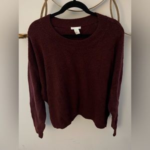Women’s H&M XL Maroon Crewneck Sweater